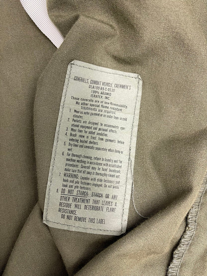 Genuine US military Vintage CVC Tankers coverall Aramid / fire resistant size Large Regular.