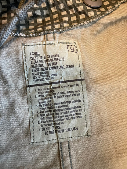 Genuine US Military Vintage Night Desert Parka new size Extra Small