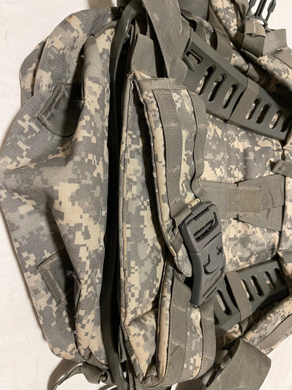US military Mollee II ACU medium rucksack back pack with frame complete assembled.