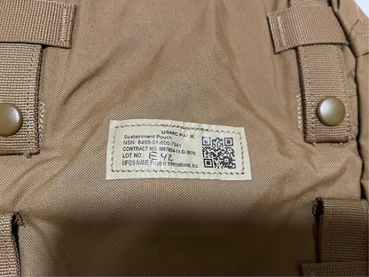 US Military USMC filbe rucksack complete with 2 new Sustainments pouches.