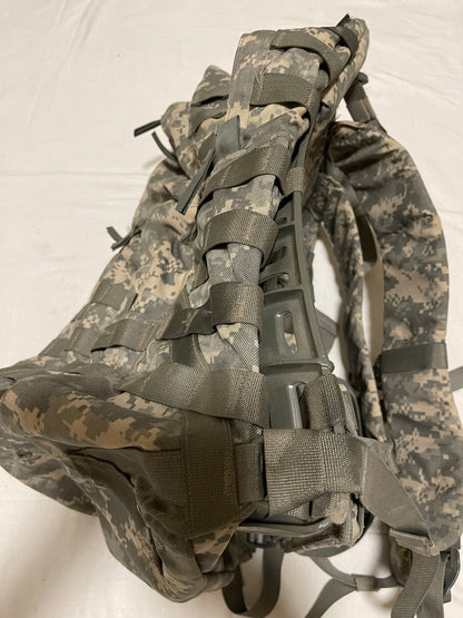 US military Mollee II ACU medium rucksack back pack with frame complete assembled.