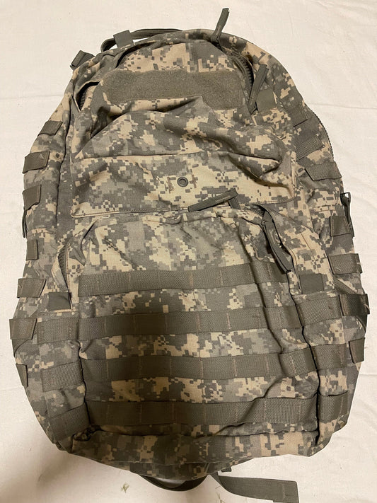 US military Mollee II ACU medium rucksack back pack with frame complete assembled.