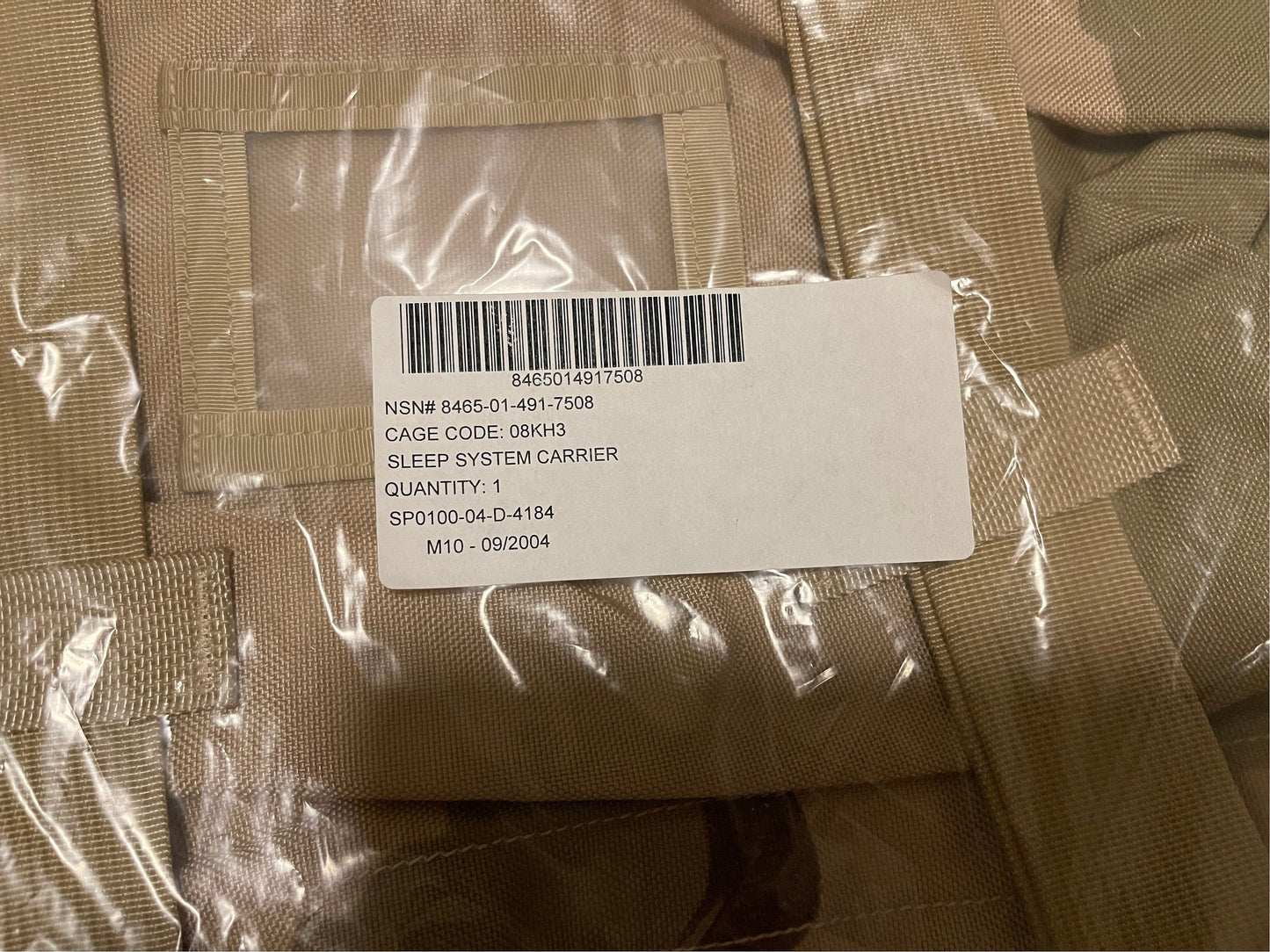 US military army Mollee II desert tan camo Sleep System carrier - New