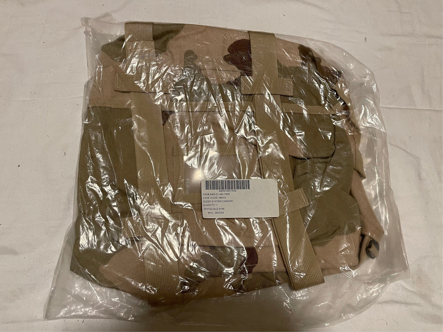 US military army Mollee II desert tan camo Sleep System carrier - New