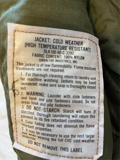 Genuine US Gi CVC Tankers jacket cold weather high temperature resistant Small Regular Brand new