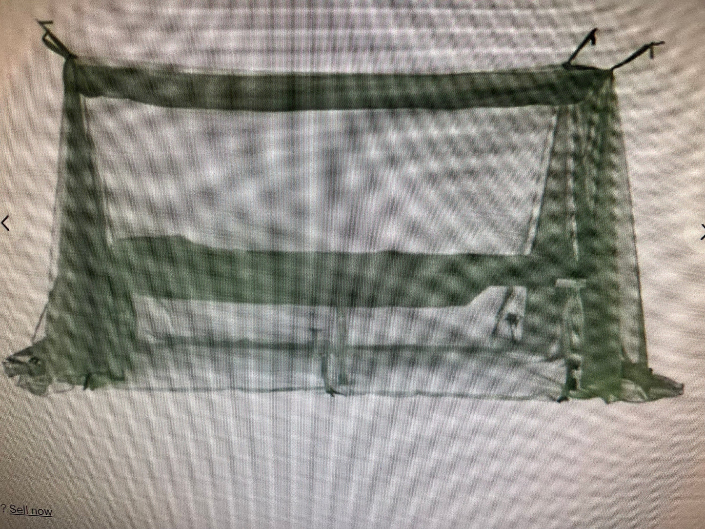Genuine US military heavy duty steel frame sleeping folding camping cot new &   Mosquito Netting with poles and Free US GI Laundry bag.