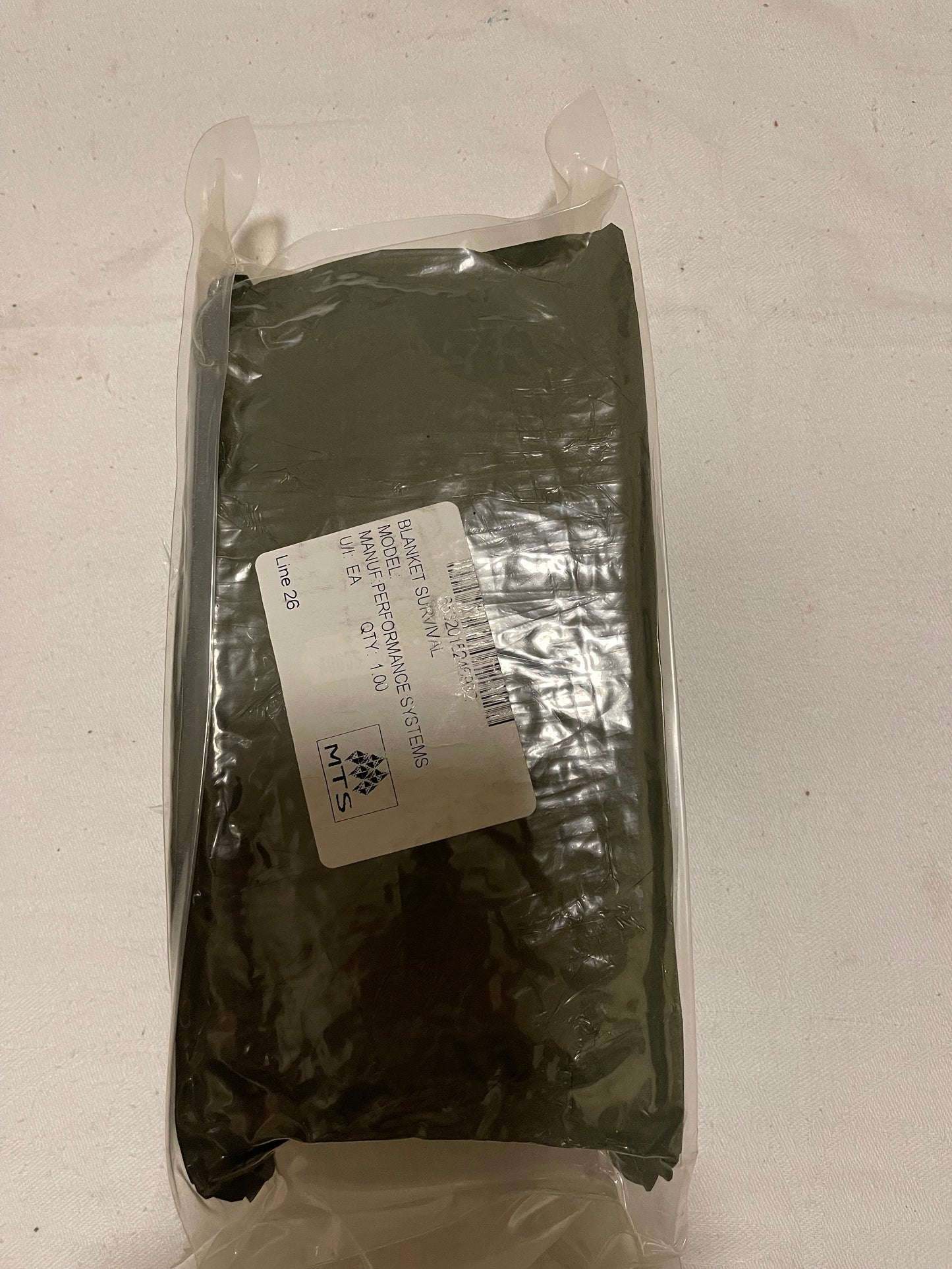 Genuine US military issue Blizzard Survival Blanket OD green, Sealed pack Large size Foul weather emergency.