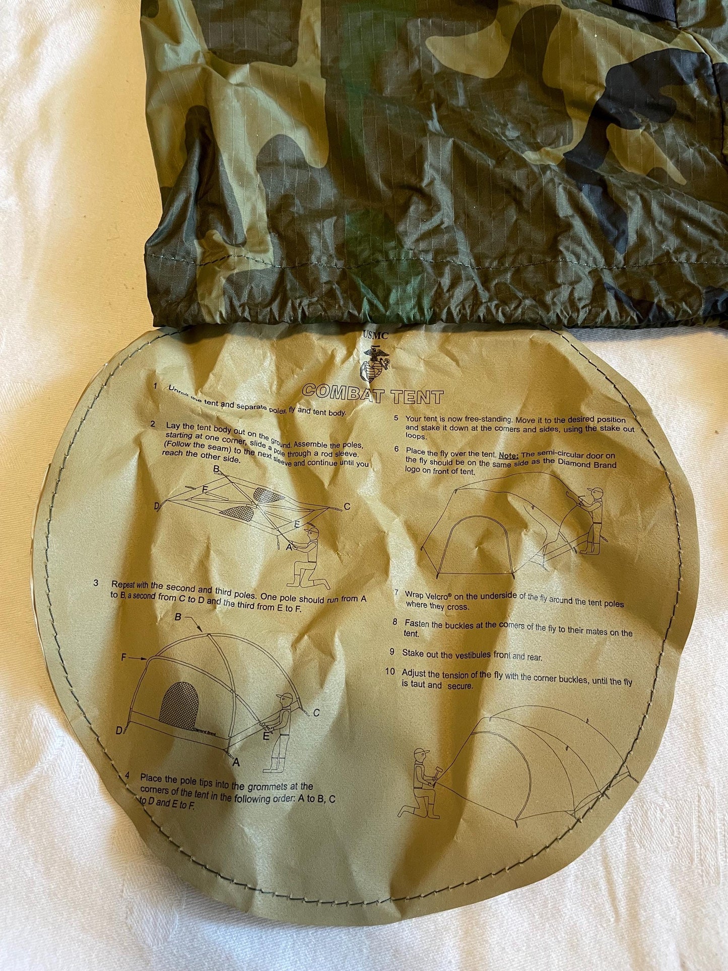 New USMC 2 Two Man Combat Tent Eureka/ Diamond Brand complete set rainfly poles. Brand New.