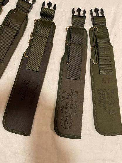 Original British Vintage Military Tactical Knife Pouch Sheath Army Olive Green Holster Belt NEW