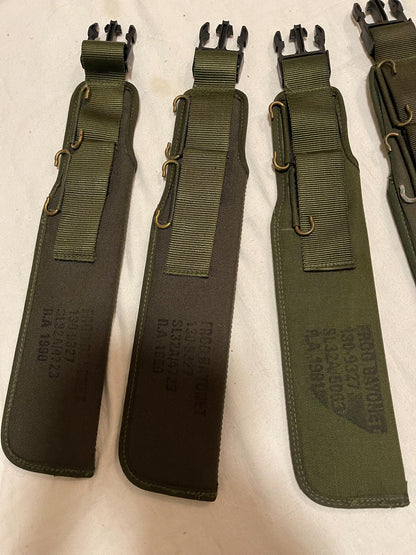 Original British Vintage Military Tactical Knife Pouch Sheath Army Olive Green Holster Belt NEW