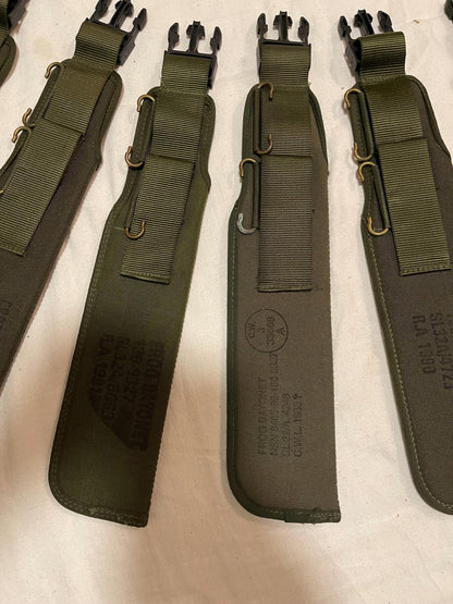 Original British Vintage Military Tactical Knife Pouch Sheath Army Olive Green Holster Belt NEW