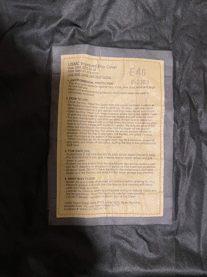 Marine Corps USMC Improved Bivy Coyote Brown/Tan Cover Waterproof Gortex Very Good.
