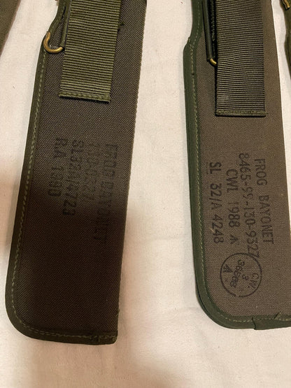 Original British Vintage Military Tactical Knife Pouch Sheath Army Olive Green Holster Belt NEW