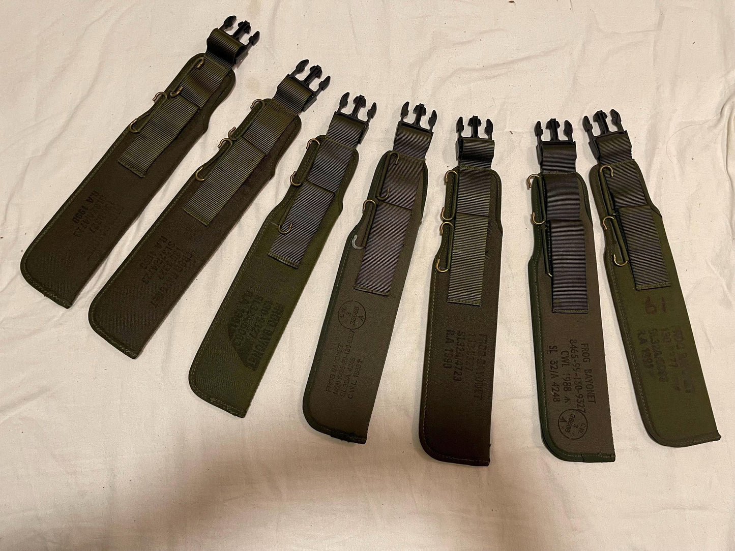 Original British Vintage Military Tactical Knife Pouch Sheath Army Olive Green Holster Belt NEW