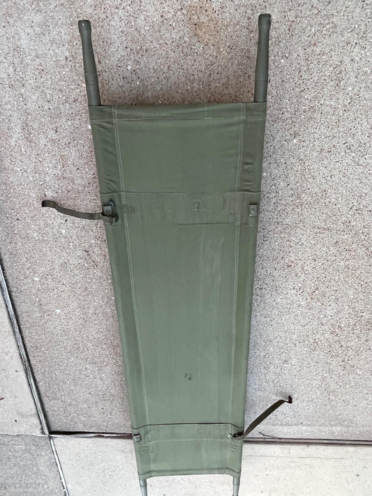 US military Vintage medical Corps Folding Strecher/Litter/cot, Olive Green Unused Mint