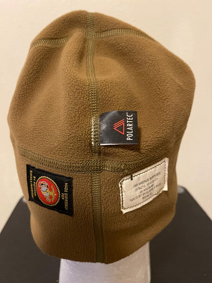 US Marine Corps Issue Peckham Coyote Brown POLARTEC Fleece Watch Cap BeanieL/XL only, no Small .