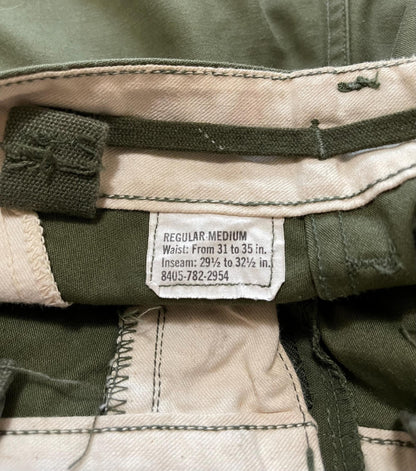 Genuine US military Vintage Vietnam era M65 Field Pants OD green From 1960’s Medium Regular with Silver zipper. Mint Med, Reg.