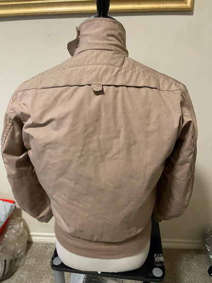 Vintage 90s Desert Tan Military Cold Weather High Temperature Resistant TANKER'S Jacket