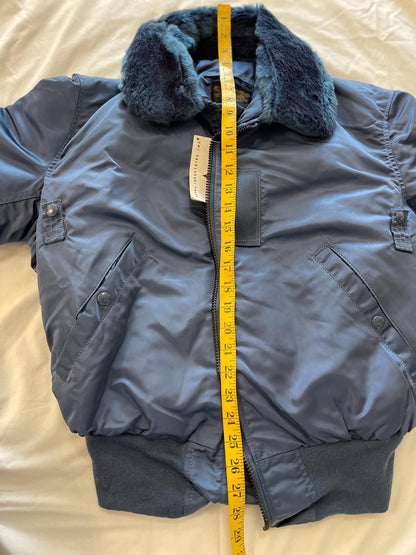 Alpha Industries Vintage USAF B15 Bomber jacket Medium Blue Made in USA.