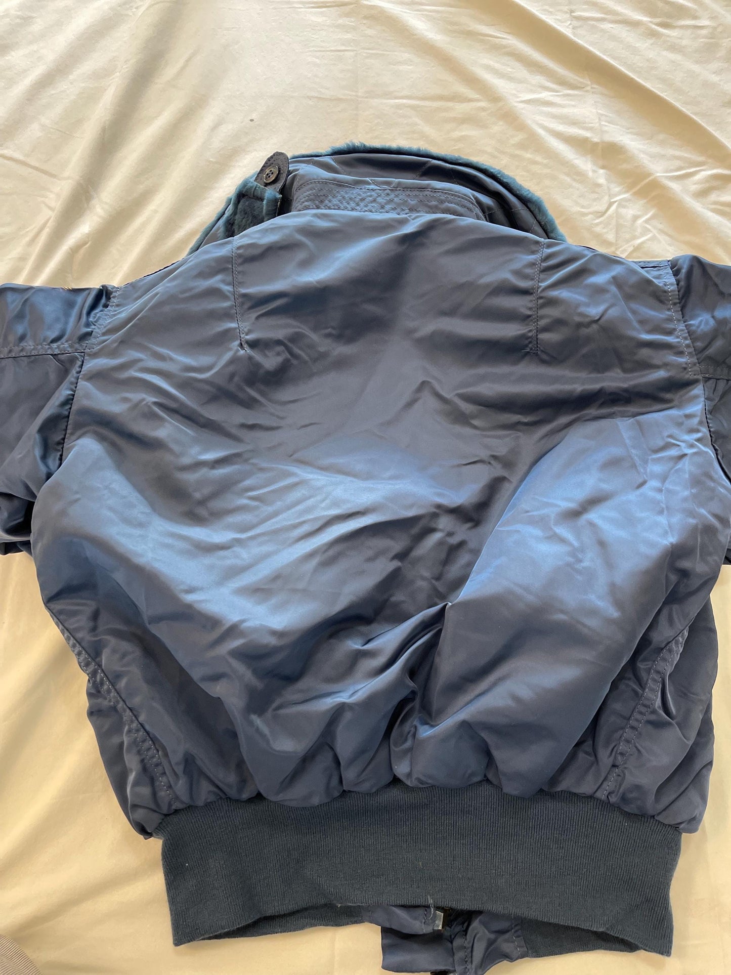 Alpha Industries Vintage USAF B15 Bomber jacket Medium Blue Made in USA.
