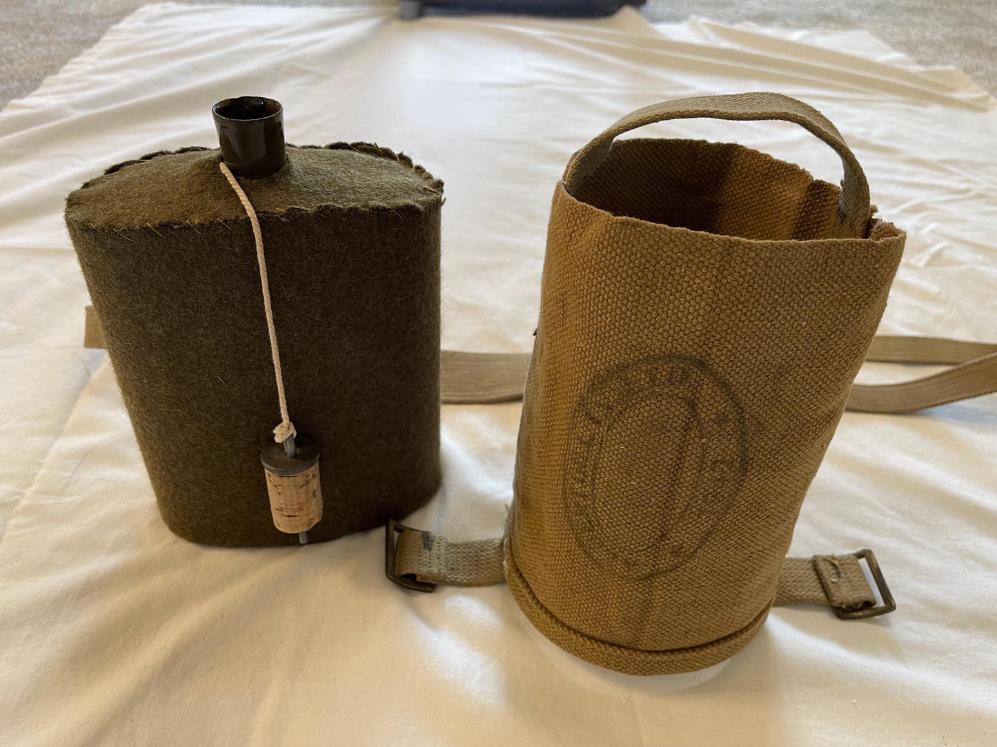 Genuine British Military P-37 Canteen Vintage WWII dated 1942