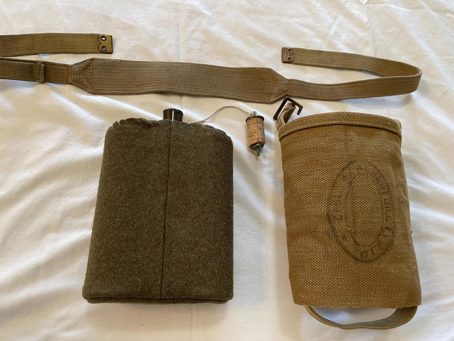Genuine British Military P-37 Canteen Vintage WWII dated 1942