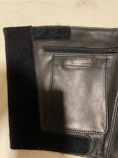 Genuine Lamb leather hand made Ankle wallet
