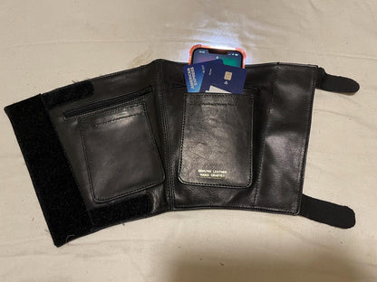 Genuine Lamb leather hand made Ankle wallet