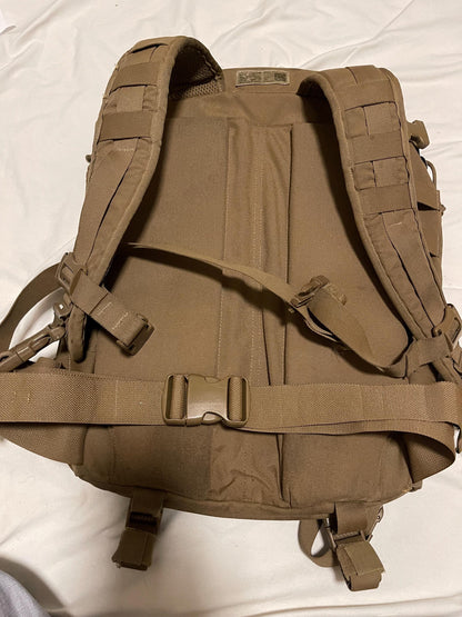 Genuine USMC filbe assault pack US GI 3 day  system Coyote Bugout with Stiffener.