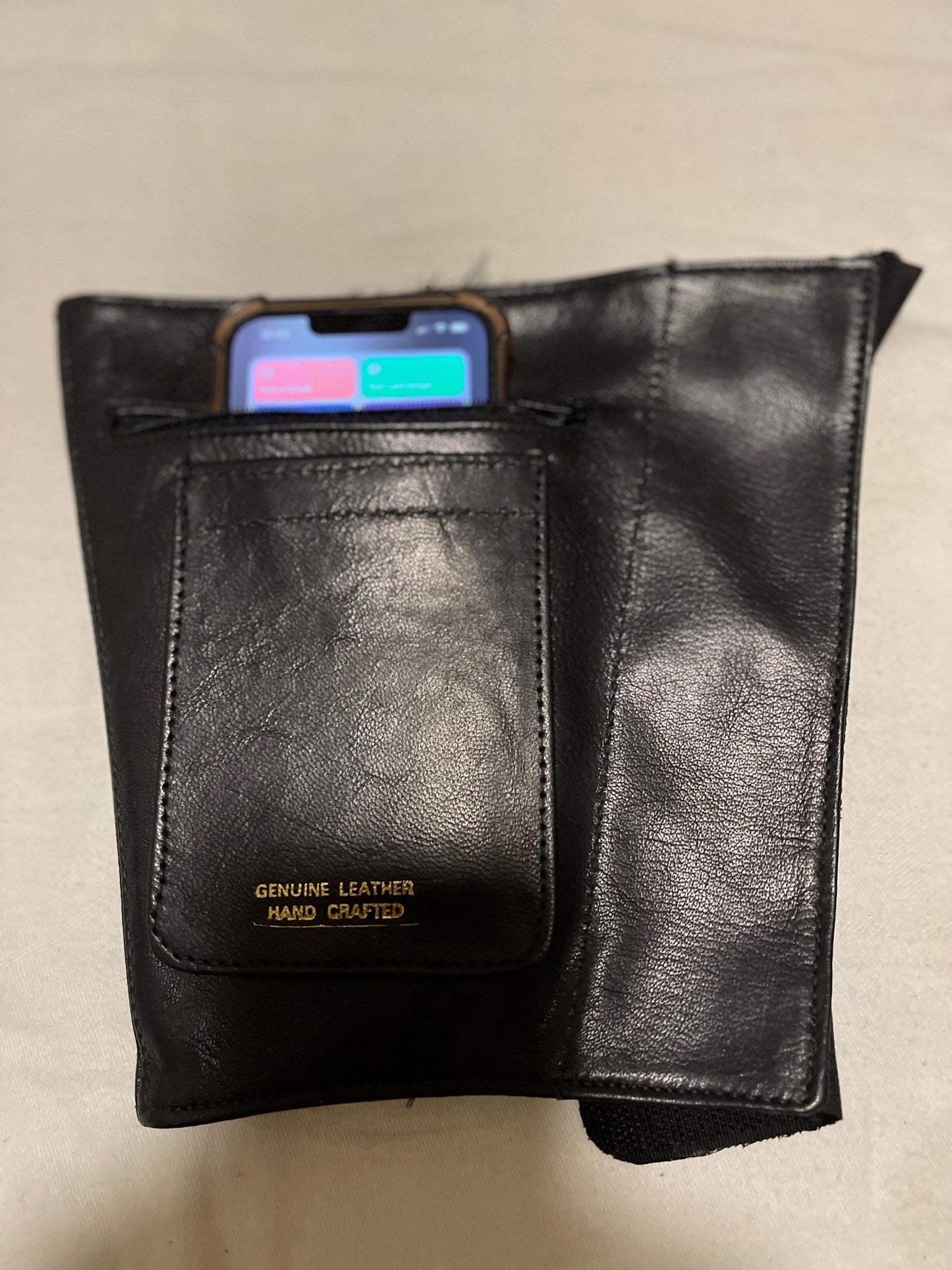 Genuine Lamb leather hand made Ankle wallet