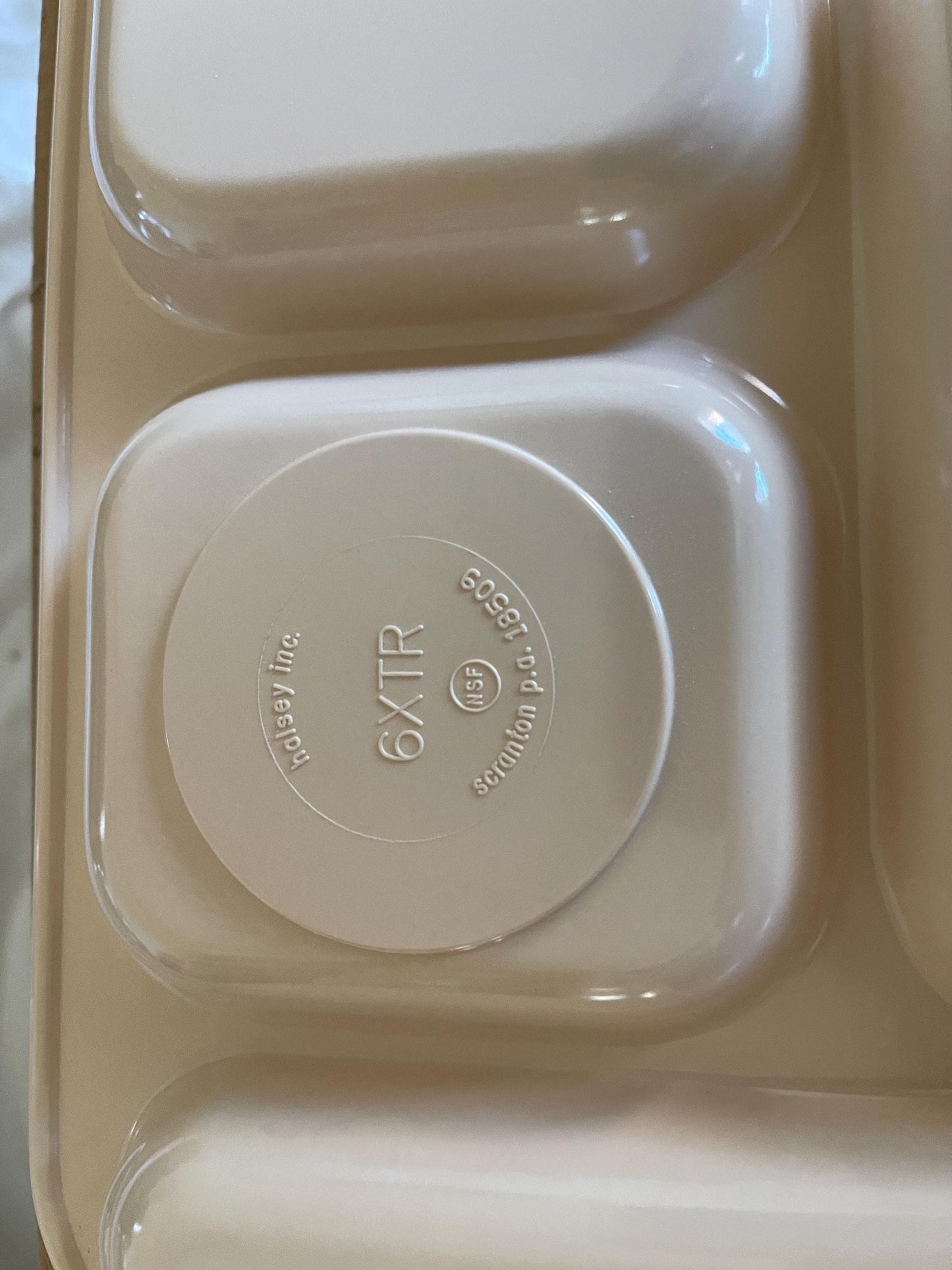 Lot of 4 US military  mess  trays new tan color. Set of 4 trays.