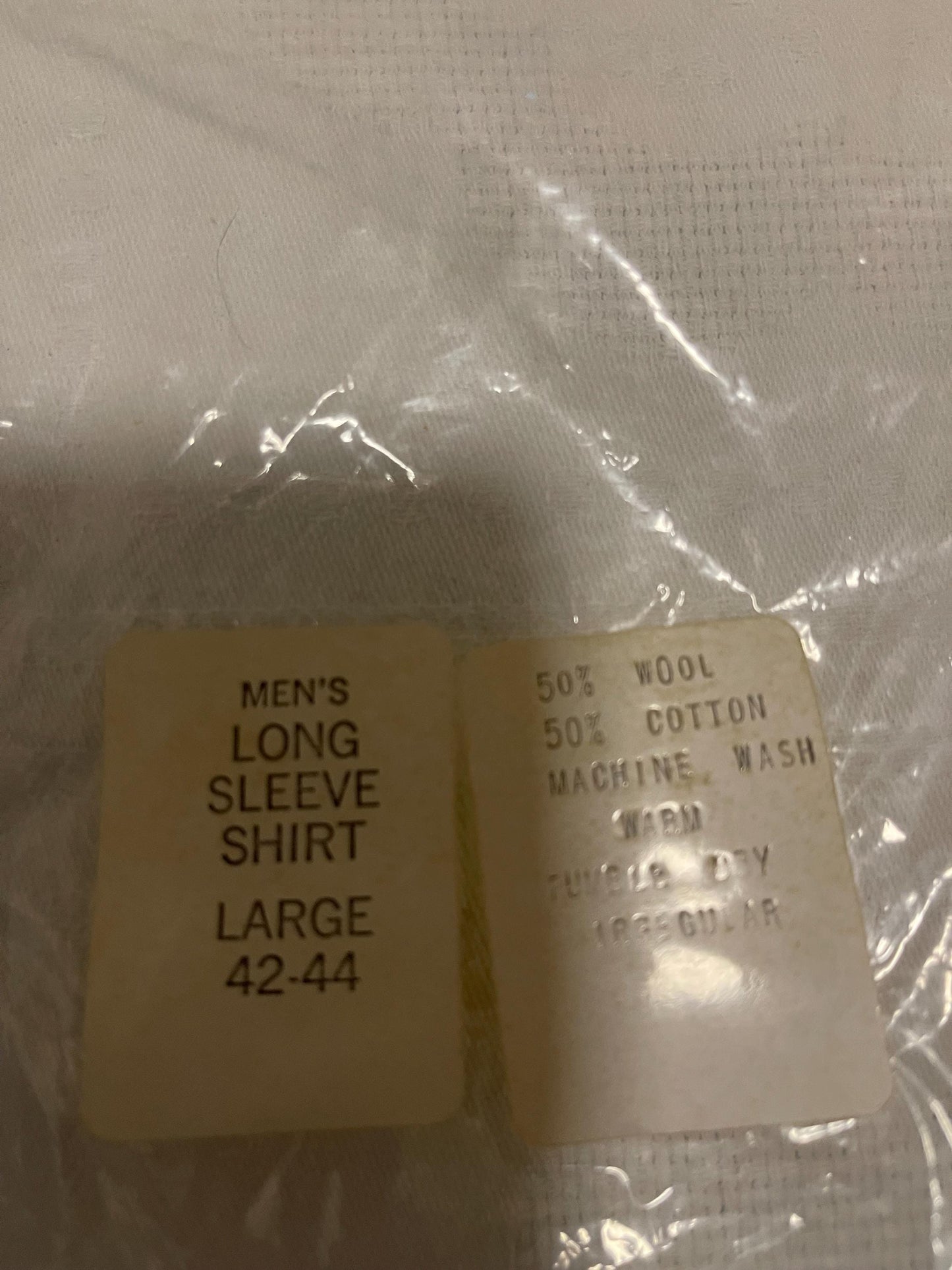Genuine US military Vintage 50/50 wool and cotton blend thermal Hanley shirts .