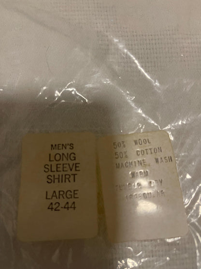 Genuine US military Vintage 50/50 wool and cotton blend thermal Hanley shirts .