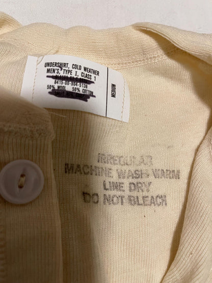 Genuine US military Vintage 50/50 wool and cotton blend thermal Hanley shirts .