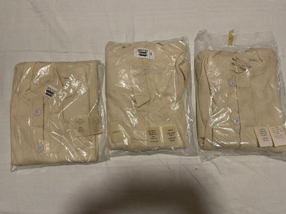 Genuine US military Vintage 50/50 wool and cotton blend thermal Hanley shirts .