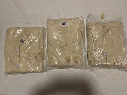 Genuine US military Vintage 50/50 wool and cotton blend thermal Hanley shirts .