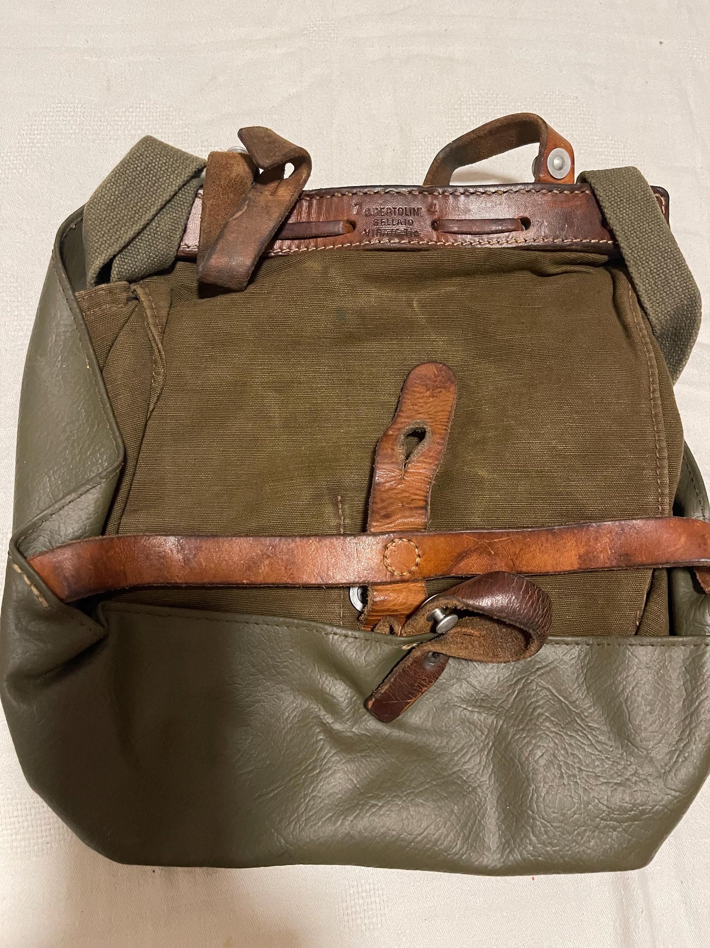 Vtg Swiss Army Bread Messenger Crossbody Military Field Bike Pannier Utility Bag