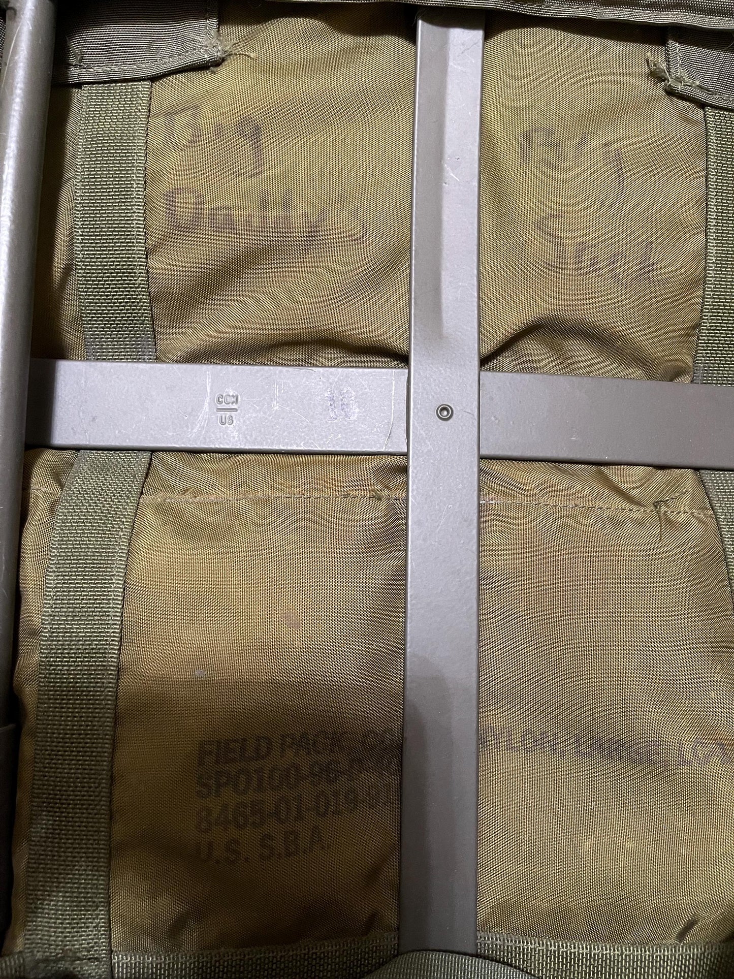 Genuine Vintage Vietnam US Military Large Alice pack complete with frames, shoulder straps and waist belt all original parts