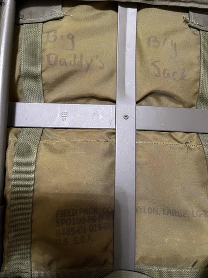 Genuine Vintage Vietnam US Military Large Alice pack complete with frames, shoulder straps and waist belt all original parts