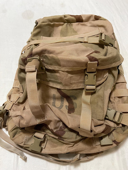Genuine US Military Gulf war era Desert camouflage 3 days assault pack with soft Pad & hard stiffener  Condition: Very Good.