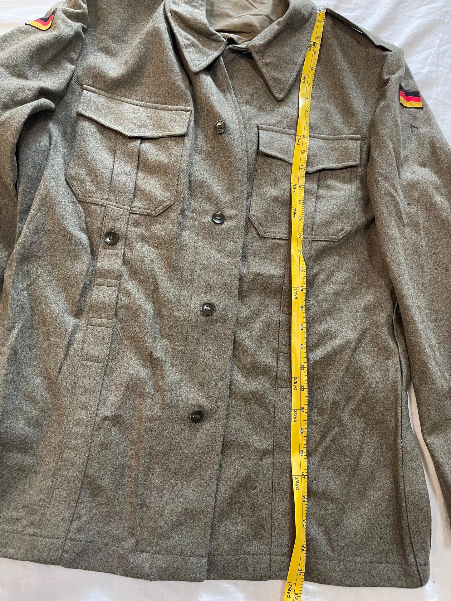 Genuine Vintage West German OG Wool Jacket Shirt Wool Military Men’s  Wer Wi New/Mint Rare.XL. Dated 8/1963