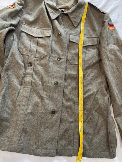 Genuine Vintage West German OG Wool Jacket Shirt Wool Military Men’s  Wer Wi New/Mint Rare.XL. Dated 8/1963