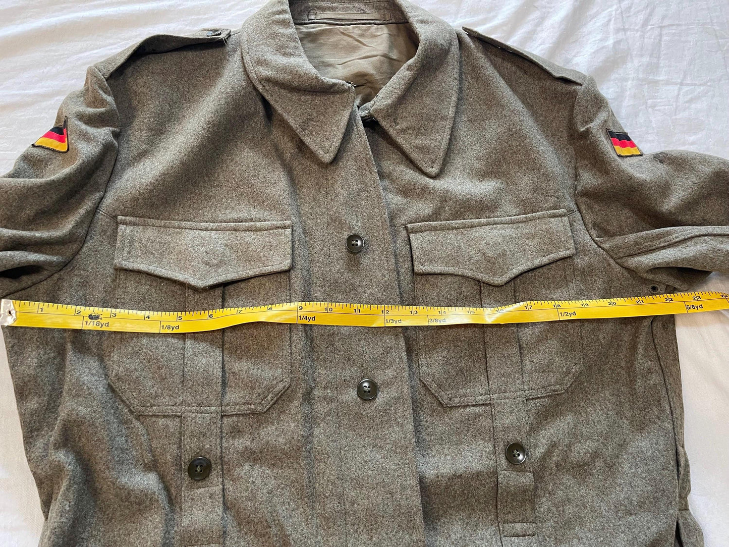 Genuine Vintage West German OG Wool Jacket Shirt Wool Military Men’s  Wer Wi New/Mint Rare.XL. Dated 8/1963