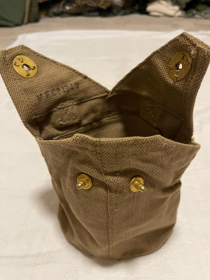 Authentic British Khaki & OD green Military P44 Canteen Pouch Cover Dated From 1949 t0 1972