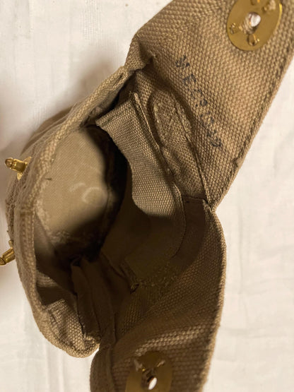 Authentic British Khaki & OD green Military P44 Canteen Pouch Cover Dated From 1949 t0 1972