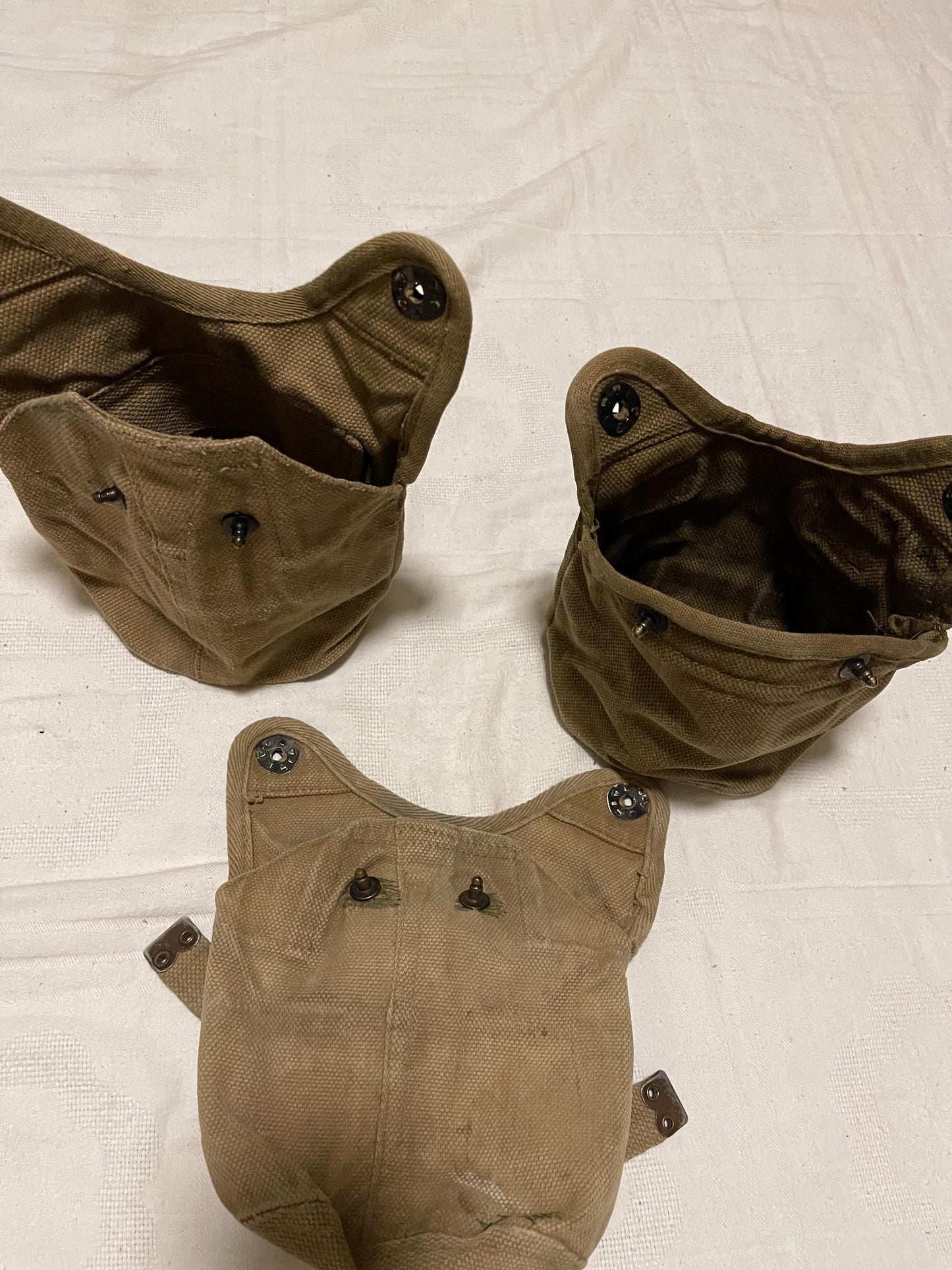 Authentic British Khaki & OD green Military P44 Canteen Pouch Cover Dated From 1949 t0 1972