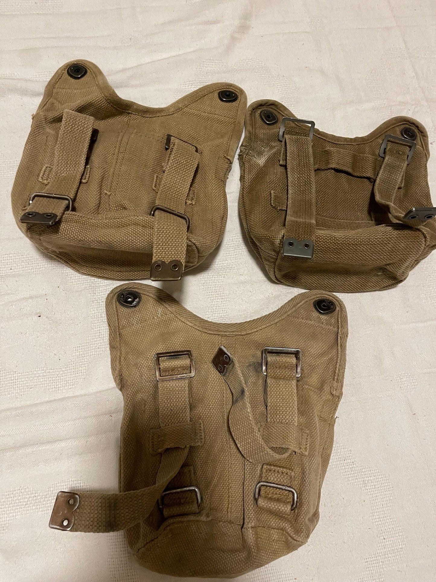 Authentic British Khaki & OD green Military P44 Canteen Pouch Cover Dated From 1949 t0 1972
