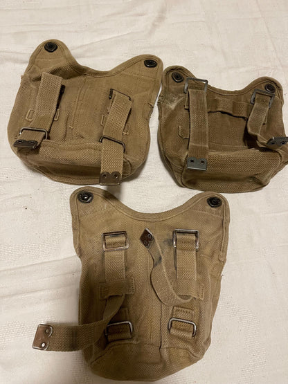 Authentic British Khaki & OD green Military P44 Canteen Pouch Cover Dated From 1949 t0 1972