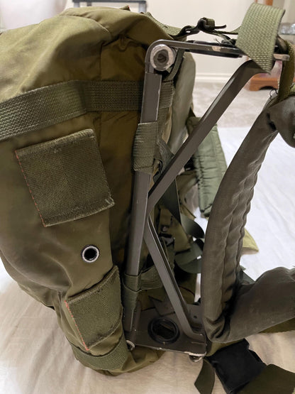 Genuine Vintage Vietnam US Military Large Alice pack complete with frames, shoulder straps and waist belt all original parts
