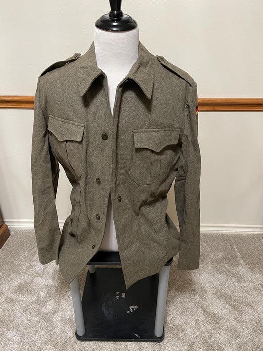 Genuine Vintage West German OG Wool Jacket Shirt Wool Military Men’s  Wer Wi New/Mint Rare.XL. Dated 8/1963
